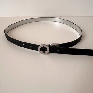 Kate Spade Black and Silver Belt Size Small. 
It’s Reversible!
